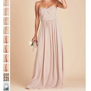 Birdy Grey Grace Convertible Dress in Chiffon Taupe Size Medium